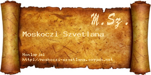 Moskoczi Szvetlana névjegykártya